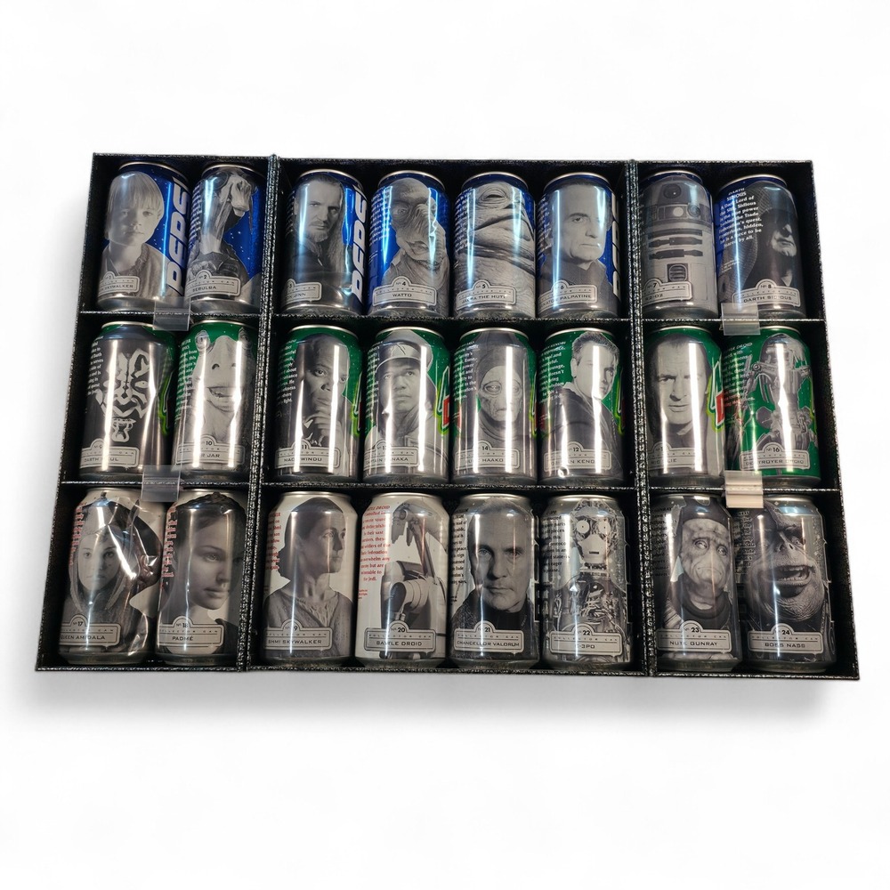 Star Wars Episode I Pepsi‎ Collector Can Set Retro 1999 Naboo Fighter Metal Box